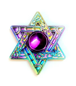 Juguete de mano Star David Fidget Spinner Pascua Pesaj Afikoman Israel niños judíos - Imagen 1 de 2