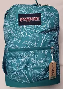 Mochila JanSport Delightful Daisies Green Cross Town Plus para portátil 16" mochila - Imagen 1 de 6