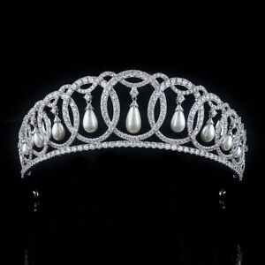 Luxury ROYAL FAMILY'S TIARAS Wedding Queen Princess All cubic zirconia Crown