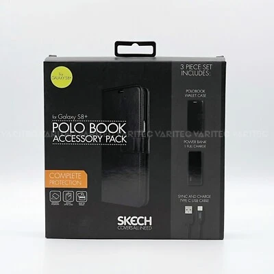 Skech Wallet Case Flip Cover + Power Bank +Charging Cable for Samsung Galaxy S8+ - Image 1 of 2