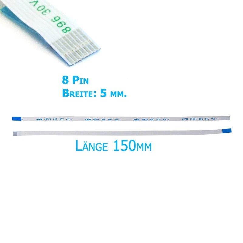 Maus Touchpad Stecker Kabel Ribbon Cable 8 Pin 150mm Flachbandkabel