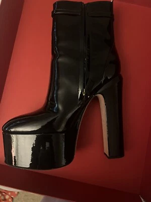 Botines Valentino plataforma mujer charol Tan-Go Foto 1 de 2