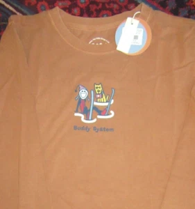 NWT!! LIFE IS GOOD "GOOD KIDS" L/S  TEE J&R SKIING ..."BUDDY SYSTEM".  ..(12-14) - Picture 1 of 5