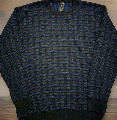 Suéter Pullover Para Hombre Mino Milano Talla XL Azul Oscuro Negro Hecho en Italia Lana  Foto 1 de 4