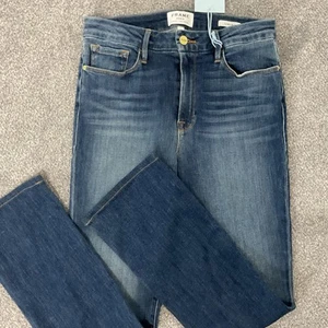 FRAME Womens Denim Jeans Le Mini Boot Size 30 UK 10 New Blue Bootcut Los Angeles - Picture 1 of 16