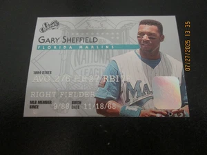 GARY SHEFFIELD 1995 DONRUSS STUDIO CREDIT CARD STYLE SILVER CARD #181 FREE SHIP - Picture 1 of 2