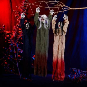Halloween Decoration Hanging Ghost Crawling Ghost Long Hair Ghost Terror Party - Picture 1 of 15