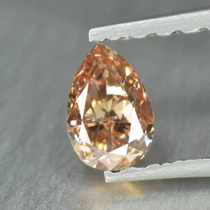 0.18Ct Pear _ Superb Natural Brownish Pink Diamond No Treated Diamond - Picture 1 of 2