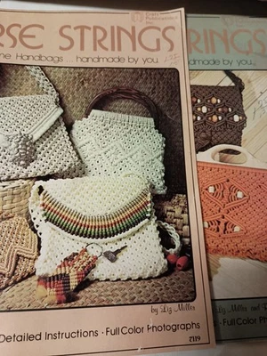 Lot of 2: PURSE STRINGS MACRAME' HANDBAGS Booklets G1 - Image 1 of 3