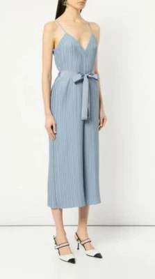 Mono Alice McCall Berry Good Crinkle pierna ancha azul polvo, talla US 2 *Defecto* Foto 1 de 4