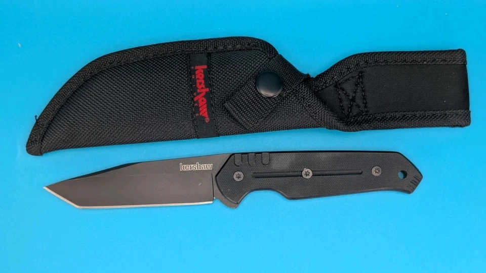 Retired Kershaw 3431 Tone Fixed Blade Knife with Nylon Belt Sheath! - Image 1 of 4