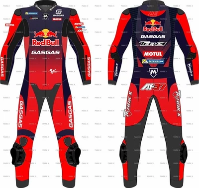 MarkX Motorcycle Men Racing Leather Suit Genuine Motorbike Riding Sports Armor - Image 1 of 4