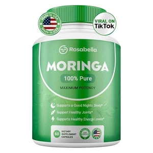 Rosabella Moringa Pulverkapseln – 60 Kapseln, 800 mg reiner Nährstoff-DE-2025 - Bild 1 von 8