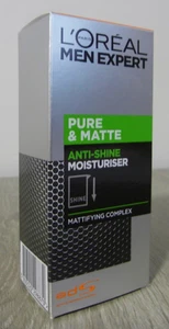 L'OREAL MEN EXPERT PURE & MATTE ANTI-SHINE MOISTURISER 50ML - Picture 1 of 4