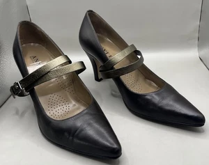 Anyi Lu Pumps Gr. 38,5 US 8 Sophia HAND MADE IN ITALY Leder Wickelriemen braun - Bild 1 von 9