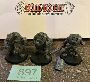 Warhammer 40k Astra Militarum Ogryn Bullgryns X3 Assembled And Unpainted. - Picture 1 of 1