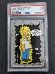 1990 TOPPS SIMPSONS THERE WAS A... STICKER PSA 9 - Picture 1 of 2