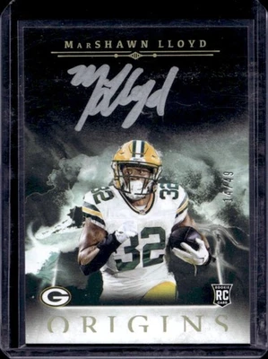 2024 Origins MarShawn Lloyd Auto RC Silver Ink Rookie #14/49 Packers - Image 1 of 2