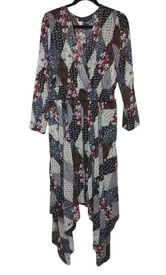 Vestido Tommy Hilfiger XL Pañuelo Forrado Transparente Dobladillo Asimétrico Nuevo con Etiquetas Nuevo Foto 1 de 4