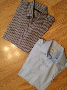 CAMISA DE HOMBRE TALLA M DE AJUSTE DELGADO (2) CHARLES TYRWHITT & ZACHARY PRELL BOTÓN DELANTERO - Imagen 1 de 7