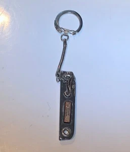 Vtg Bassett USA Knife Nail File Bottle Opener Keychain Ring Seahorse Ad Promo - Picture 1 of 5