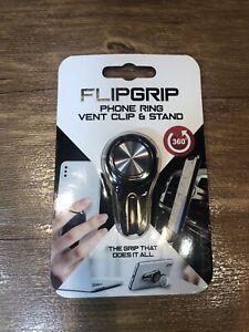 FLIPGRIP Phone Ring Vent Clip & Stand w/360 Degree Rotation! Slim Design 7351GRN