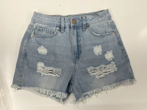 Womens YMI Dream Jean Shorts Size 0/24 Light Wash Denim - Picture 1 of 12
