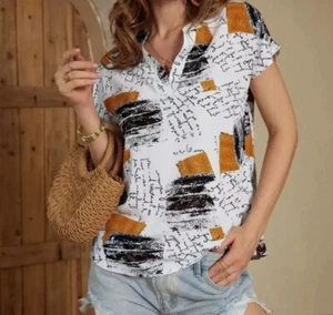Kurzarm Pullover V-Ausschnitt Bluse Größe 12 - Bild 1 von 5