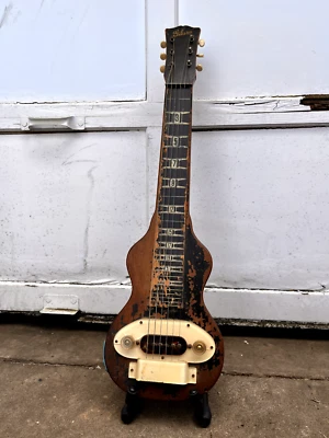 Vintage Gibson BR-6 Lap Steel Guitar - Crinkle Black  - Image 1 of 4