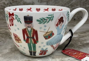 Large Coffee Mug Season’s Greetings The Nutcracker And Clara. Christmas. New - Picture 1 of 12