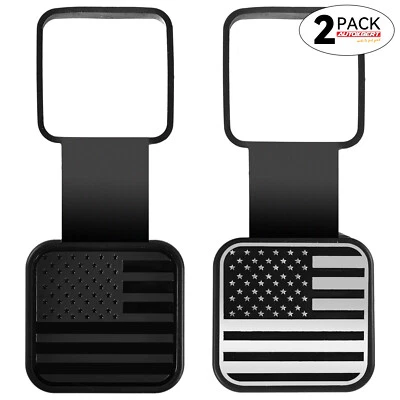 2X Car Universal Trunk Trailer Hitch Receiver Cover Plug Rubber Cap Cover For 2" - Image 1 of 4