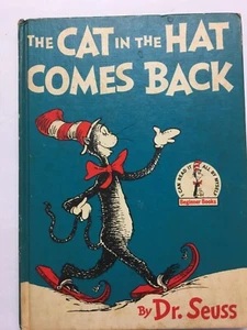 Vintage DIE KATZE im HUT KOMMT ZURÜCK von Dr. Seuss 1958 Anfängerbuch - Bild 1 von 4