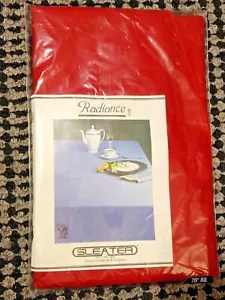 Vintage seltene Sleater Radiance 70" runde rote Tischdecke NEU - Bild 1 von 4