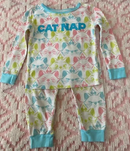 TODDLER GIRLS PAJAMA ARISTOCATS MARIE "CAT NAP" 2 PC SET DISNEY STORE SZ 4 - Picture 1 of 11