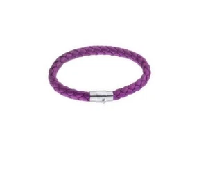 Bolo Leather Bracelet W/ Stainless Steel Magnetic Locking Clasp Assorted Colors - Picture 1 of 6