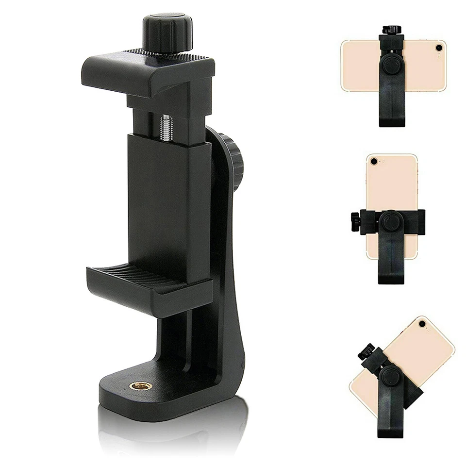 Tripod Phone Mount Holder Head 1/4”Standard Screw Adapter for Cell Phone Camera - Image 1 of 4