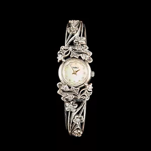 Rare Antique quartz women's sterling silver watches. Soviet Watch Ladies CHAIKA. - Picture 1 of 7