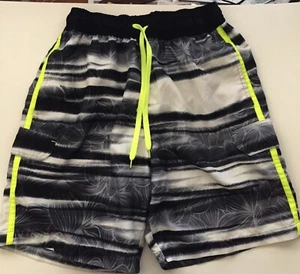 Hawaiian Authentics Men's Swim Trunks Board Shorts stride Gray Palm Print Size M - Picture 1 of 5