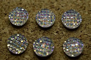 Set of 6 blingy prismatic bulletin board pushpins / thumbtacks, or magnets. - Picture 1 of 5
