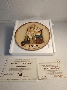 Vintage 1980 Norman Rockwell, The Toymaker 8" Collector Plate With COA - Picture 1 of 3