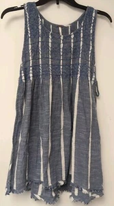 Free People Obi Posey Kittel seitlich offen blau-weiß gestreift Top Größe Small - Bild 1 von 4