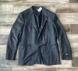$4,295 NWT Ermenegildo Zegna Cashmere Linen Silk Oasi Sport Coat Gray 44/54 L - Picture 1 of 10