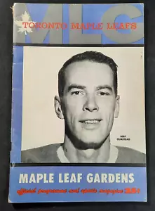 Toronto Maple Leaf Gardens Hockey Magazine 1959 ~Bert Olmstead ~Programme 25 ₵ - Picture 1 of 6