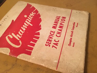 原装 Champion 飞机 7AC 操作、服务和零件手册 — 第 1/4 张图片