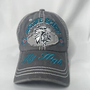Sombrero alto Native Spirit Fly adulto ajustable bordado gris gorra - Imagen 1 de 8