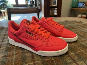 Adidas Continental 80 Leather Shoes Shock Red/Core Black CG7131, US Men’s 9 - Picture 1 of 10