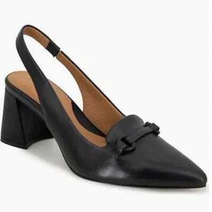 Nuevo sin etiquetas Gentle Souls por Kenneth Cole Dionne Tacón con cordones de cuero negro 9 1/2 - Imagen 1 de 14