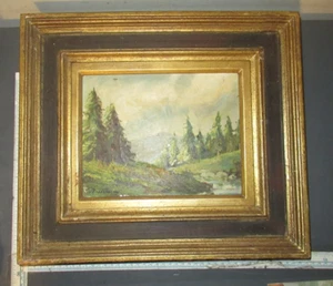 Vintage Ölgemälde Evergreens & Mountain Tamara Bogdanovich - Bild 1 von 4