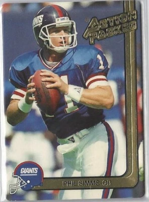 1991 Action Packed NFL Football Card #188, PHIL SIMMS, New York Giants Star QB - Image 1 of 2