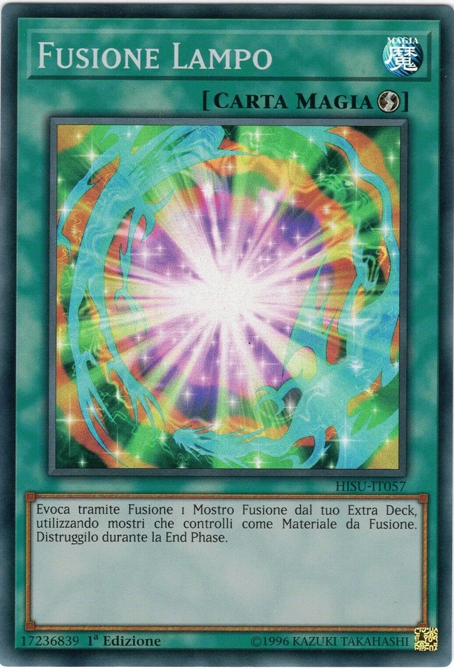 YU-GI-OH! HISU-IT057 Fusione Lampo S R 1° Ed Italiano Yugioh  - Immagine 1 di 1